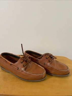 Men's Lifeoutdoors Brown Leather Deck Shoes